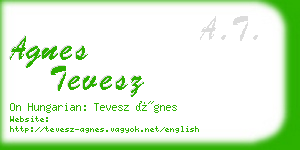 agnes tevesz business card